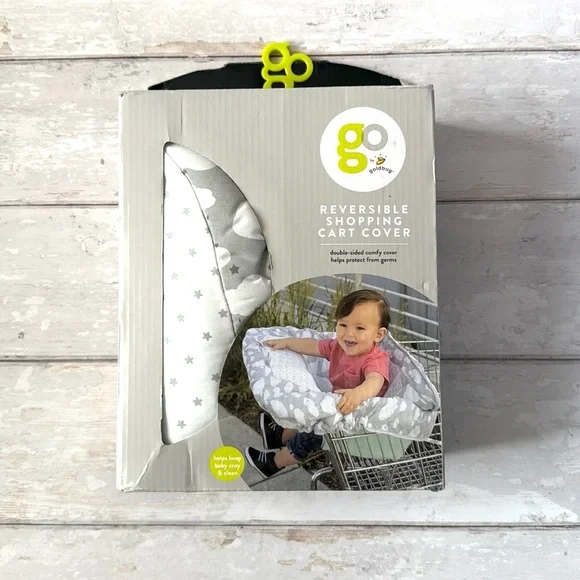 Go by Goldbug Reversible Shopping Cart Cover Kids Baby Unisex Gray NEW in Box - Picture 1 of 3